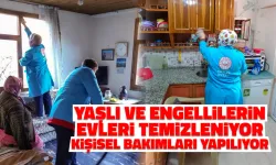Gerze'de Yaşlı ve Engellilerin Evleri Temizleniyor