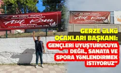 Gerze Ülkü Ocakları'ndan Uyuşturucu Karşıtı Pankart