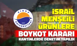 Sinop Üniversitesi'nden İsrail Menşeili Ürünlere Boykot