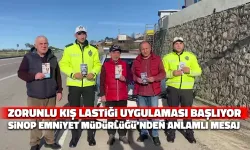 Kış Lastiği Uygulaması İçin Sinop Emniyet Müdürlüğü'nden Videolu Mesaj