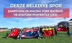 Gerze Belediye Spor Maça Türk Bayrağı ve Atatürk Posteriyle Çıktı