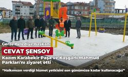 Başkan Şensoy, Kazım Karabekir Paşa ve Kaşgarlı Mahmud Parkları'nı Ziyaret Etti