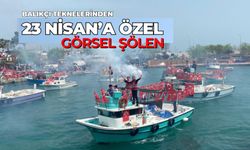 Balıkçı Teknelerinden 23 Nisan'a Özel Görsel Şölen