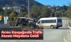 Acısu Kavşağında Trafik Kazası Meydana Geldi