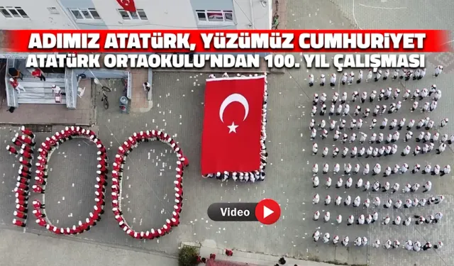 Atatürk Ortaokulu'ndan 100. Yıl Çalışması