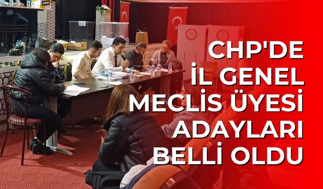 CHP İl Genel Meclis Üyesi Adaylarını Belirledi