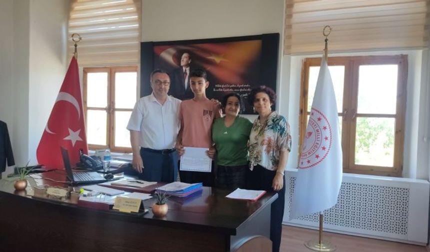 LGS İl Birincimiz Eymen Tiryaki, Ankara Fen Lisesi'ne Yerleşti