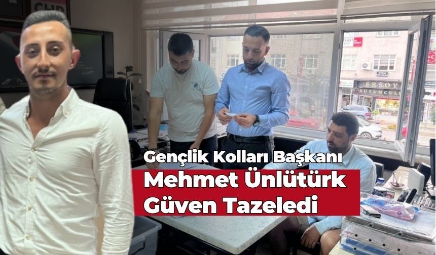 CHP Gerze Gençlik Kolları Başkanı Yeniden Mehmet Ünlütürk Oldu