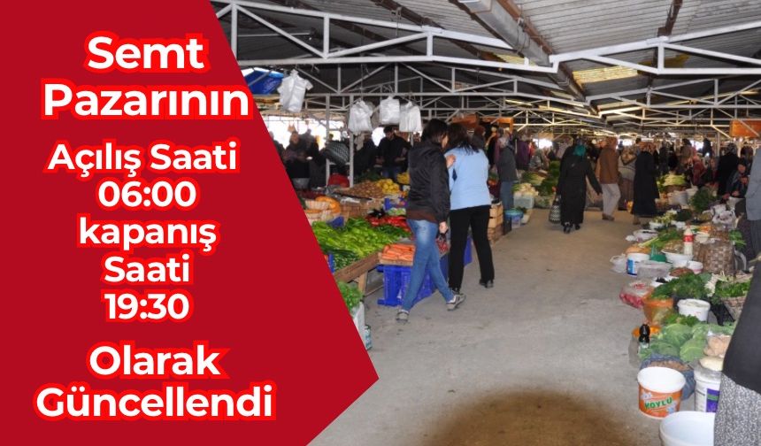 Gerze Semt Pazarı Kapanış Saati Değiştirildi