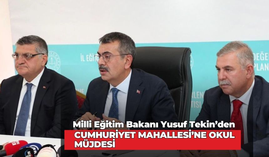 Cumhuriyet Mahallesine Yeni İlkokul Müjdesi